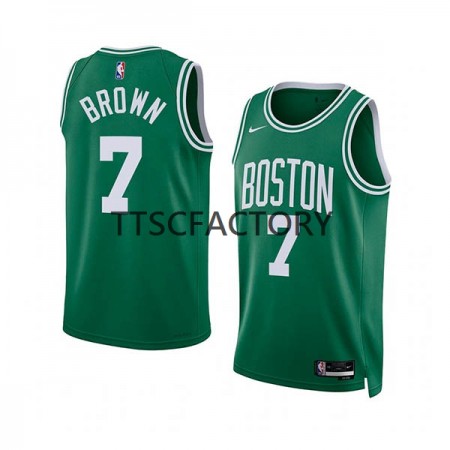 Maillot Basket Boston Celtics Jaylen Brown 7 Nike 2022-23 Icon Edition Green Swingman - Homme